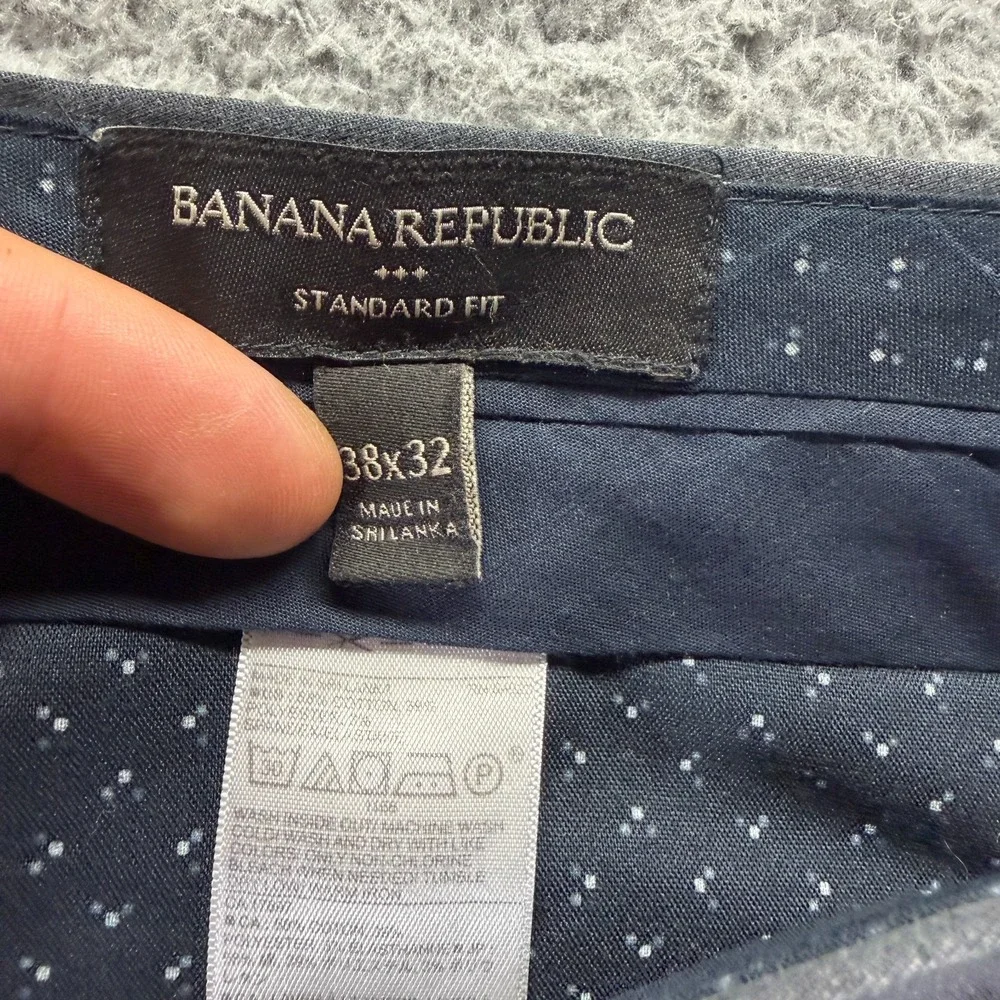 Banana Republic Pant Mens 40x30 Gray Cotton Dress Straight Career Preppy Stretch